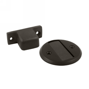 DELTANA Baseboard Magnetic Door Hold / Door Stop (Oil Rubbed Bronze Finish)