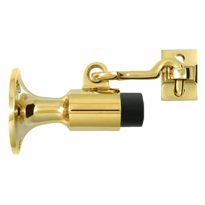 DELTANA Heavy Duty Wall Mounted Bumper Door Stop (Polished Brass)