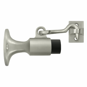 DELTANA Heavy Duty Wall Mounted Bumper Door Stop (Brushed Nickel Finish)