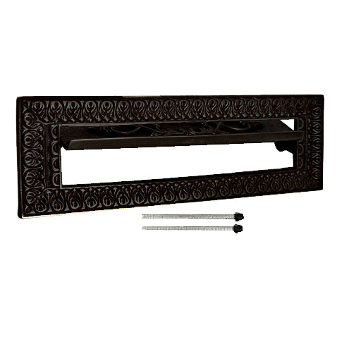 COPPER MOUNTAIN HARDWARE Antique Front Door Mail Slot - Victorian Style (Flat Black Finish)