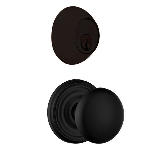 EMTEK Emtek Regular Entryway Set with Providence Round Brass Knob (Several Finishes Available)