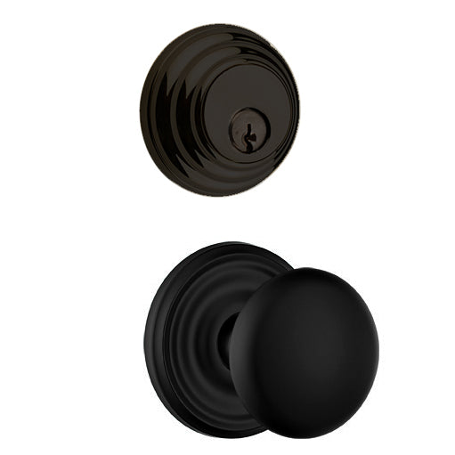 EMTEK Emtek Regular Low Profile Entryway Set with Providence Round Brass Knob (Several Finishes Available)