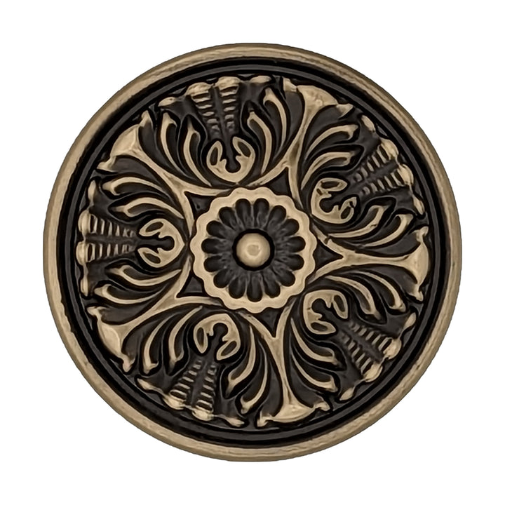 COPPER MOUNTAIN HARDWARE 2 Inch Victorian Star Filigree Doorknob (Antique Brass Finish)