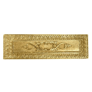 COPPER MOUNTAIN HARDWARE Antique Front Door Mail Slot - Victorian Style (Lacquered Brass Finish)