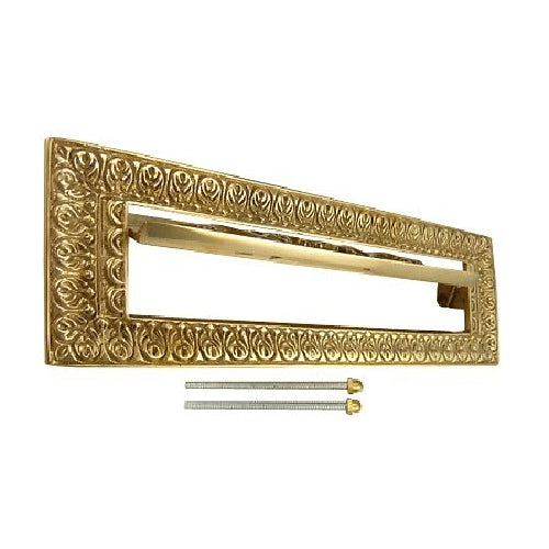 COPPER MOUNTAIN HARDWARE Antique Front Door Mail Slot - Victorian Style (Lacquered Brass Finish)