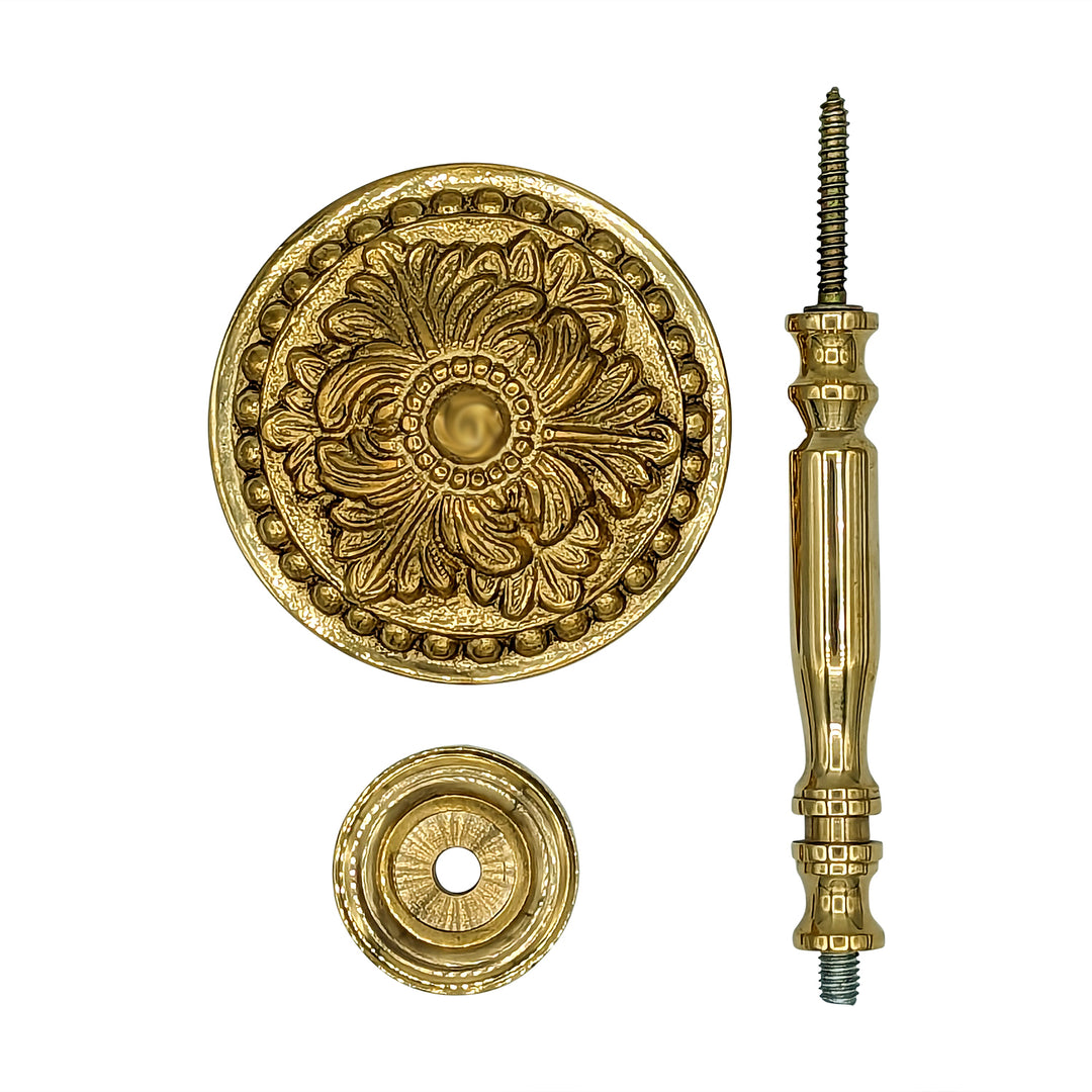 COPPER MOUNTAIN HARDWARE Solid Brass Baroque Style Curtain Tie Back (Polished Brass Finish)