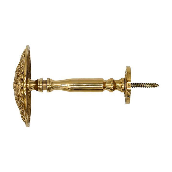 COPPER MOUNTAIN HARDWARE Solid Brass Baroque Style Curtain Tie Back (Polished Brass Finish)