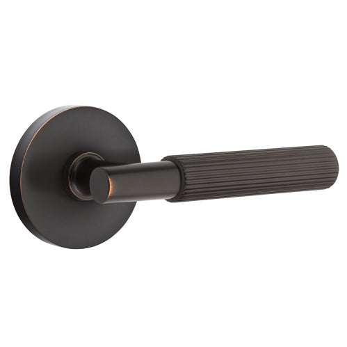 EMTEK Emtek T-Bar Straight Knurled Lever With Disk Rosette (Several Finishes Available)