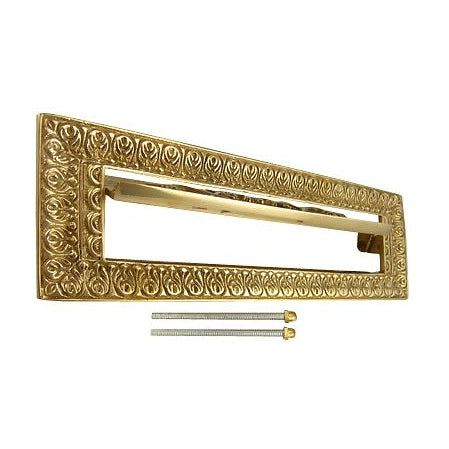 COPPER MOUNTAIN HARDWARE Antique Front Door Mail Slot - Victorian Style (Polished Brass Finish)