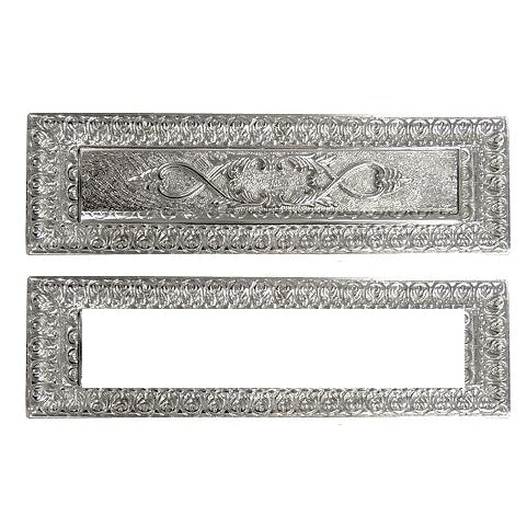 COPPER MOUNTAIN HARDWARE Antique Front Door Mail Slot - Victorian Style (Polished Chrome)