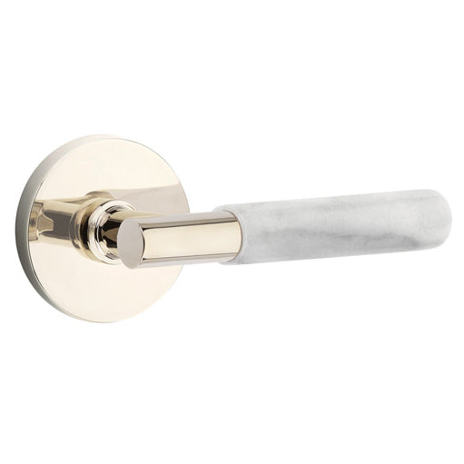 EMTEK Emtek T-Bar White Marble Lever With Disk Rosette (Several Finishes Available)