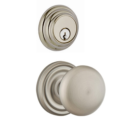 EMTEK Emtek Regular Low Profile Entryway Set with Providence Round Brass Knob (Several Finishes Available)