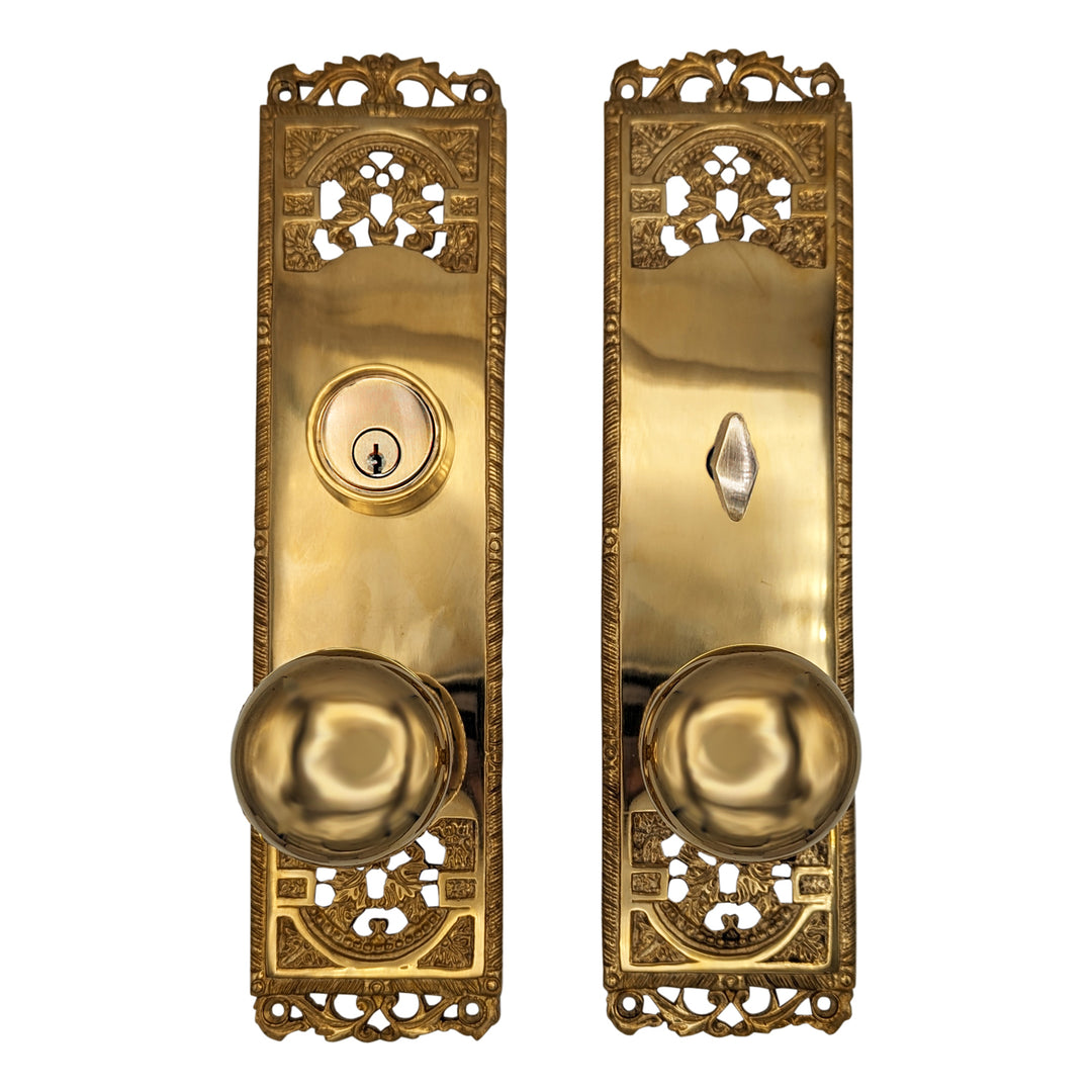 COPPER MOUNTAIN HARDWARE Cornice Plate Deadbolt Entryway Set (Several Finishes Available)