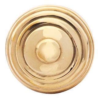 COPPER MOUNTAIN HARDWARE 1 1/2 Inch Solid Brass Circular Knob (Polished Brass Finish)