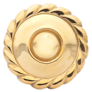 COPPER MOUNTAIN HARDWARE 1 1/2 Inch Solid Brass Georgian Roped Knob (Polished Brass Finish)