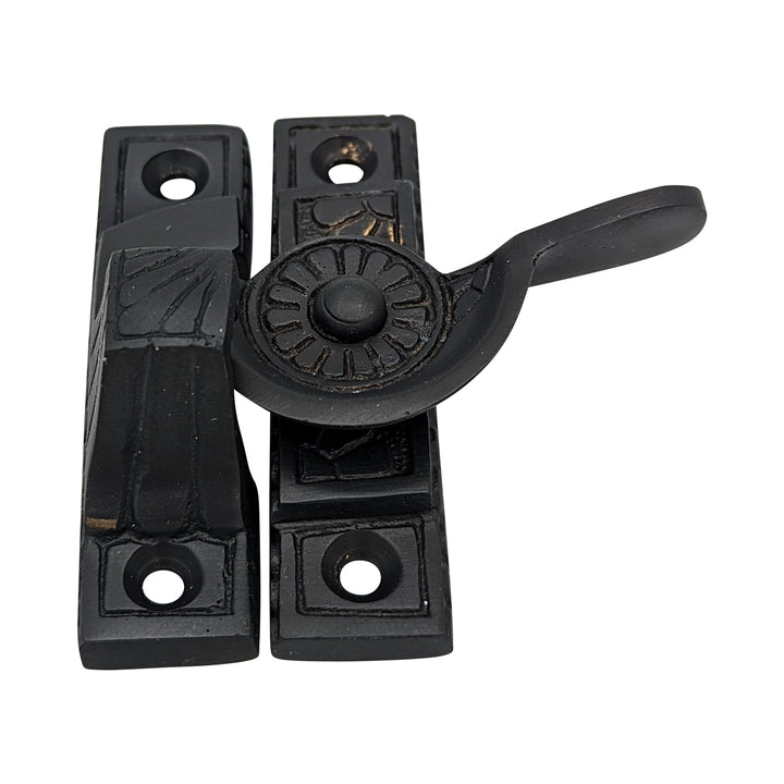 COPPER MOUNTAIN HARDWARE Solid Brass Art Deco Style Window Sash Lock (Oil Rubbed Bronze Finish)