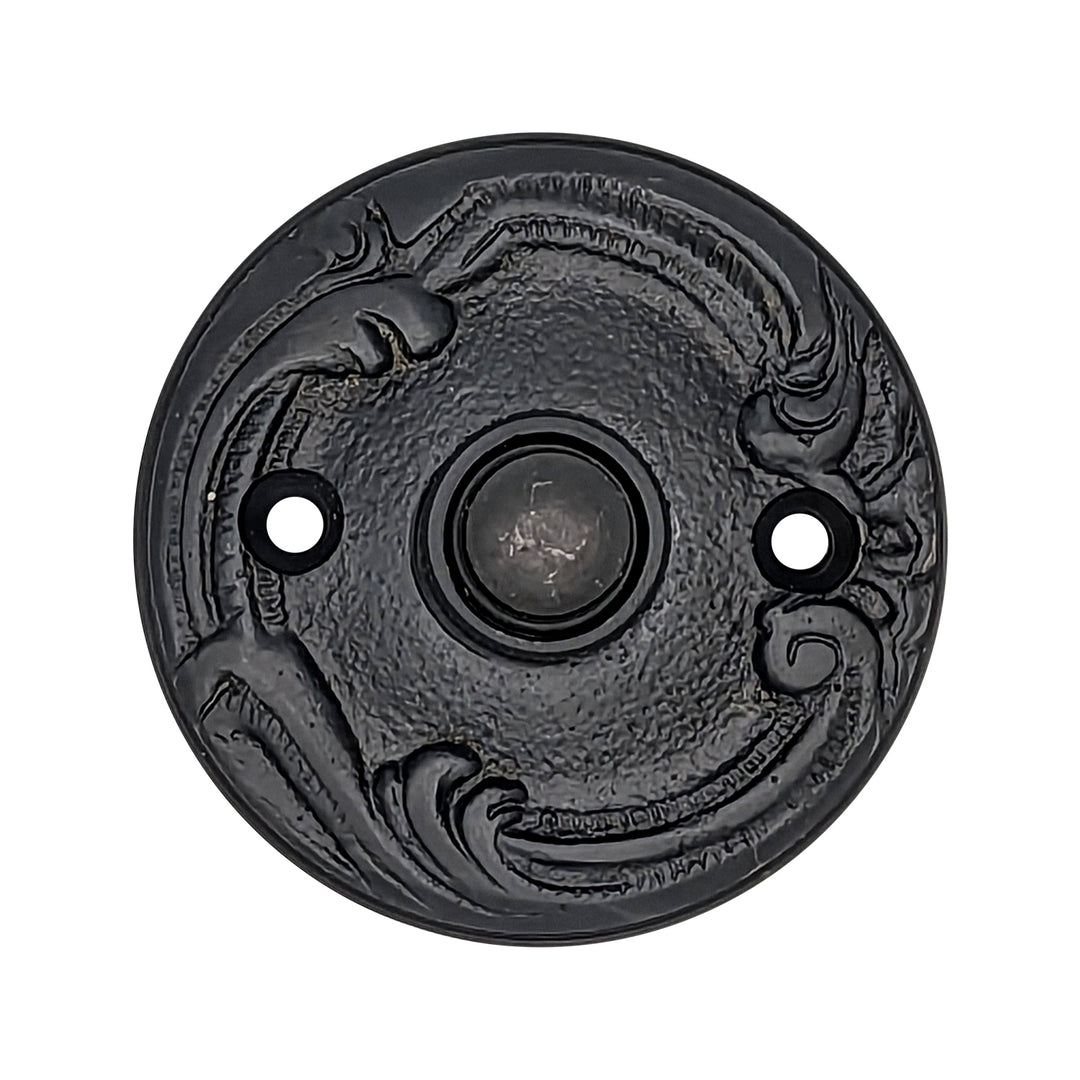 COPPER MOUNTAIN HARDWARE Lafayette Swirl Style Door Bell Push Button (Oil Rubbed Bronze Finish)