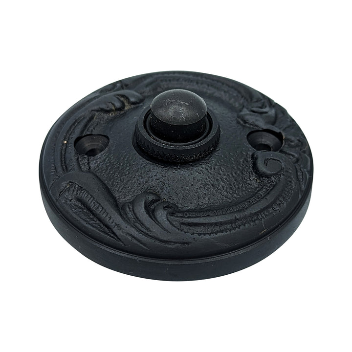 COPPER MOUNTAIN HARDWARE Lafayette Swirl Style Door Bell Push Button (Oil Rubbed Bronze Finish)