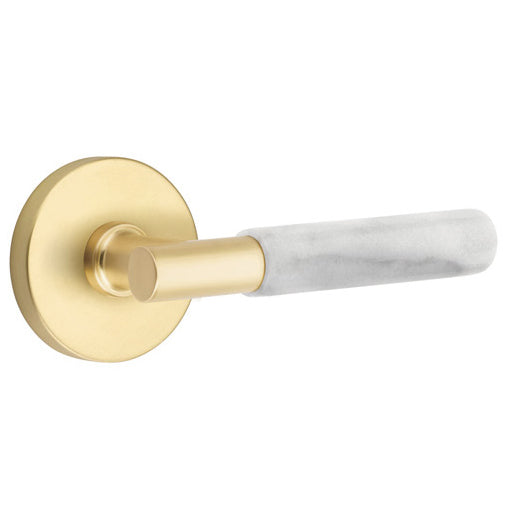 EMTEK Emtek T-Bar White Marble Lever With Disk Rosette (Several Finishes Available)