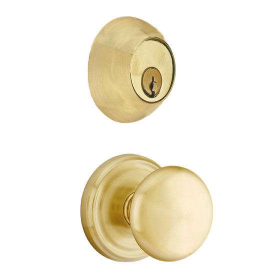 EMTEK Emtek Regular Entryway Set with Providence Round Brass Knob (Several Finishes Available)