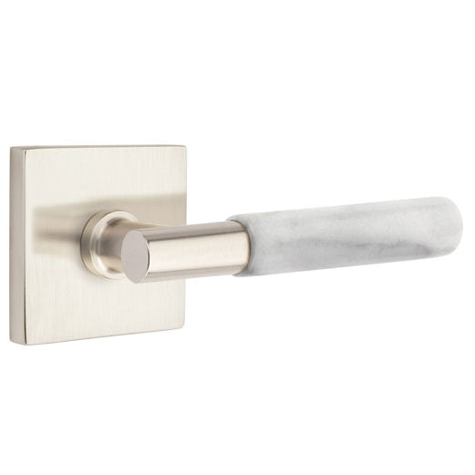 EMTEK Emtek T-Bar White Marble Lever With Square Rosette (Several Finishes Available)