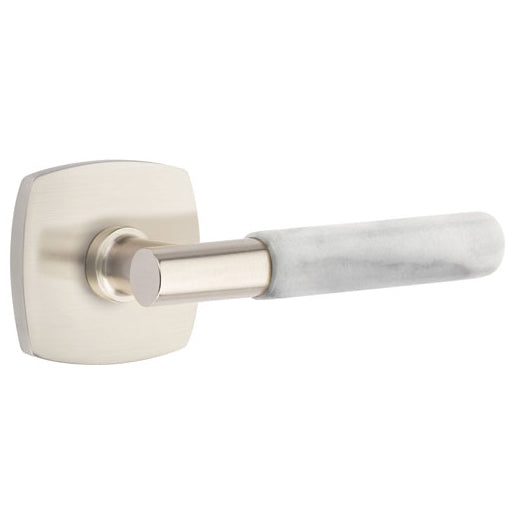 EMTEK Emtek T-Bar White Marble Lever With Urban Modern Rosette (Several Finishes Available)