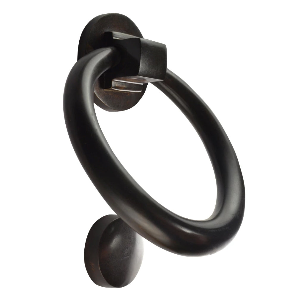 COPPER MOUNTAIN HARDWARE 5 1/2 Inch (3 1/2 Inch c-c) Solid Brass Traditional Ring Door Knocker (Oil Rubbed Bronze Finish)