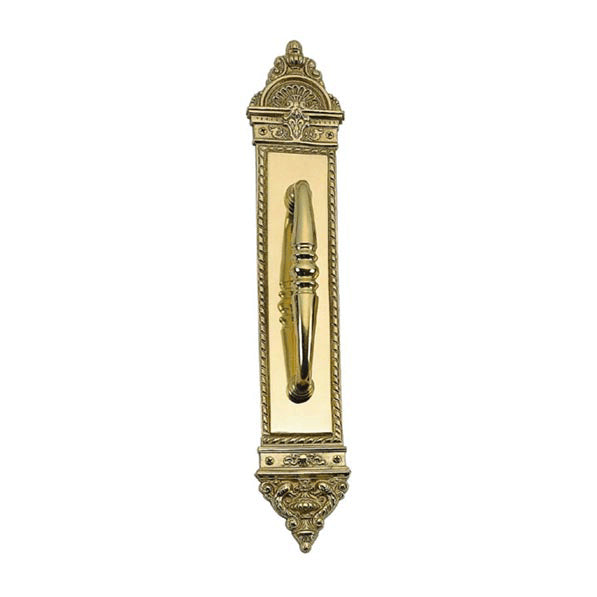 COPPER MOUNTAIN HARDWARE Solid Brass 16 1/4 Inch Victorian Door Pull (Lacquered Brass Finish)