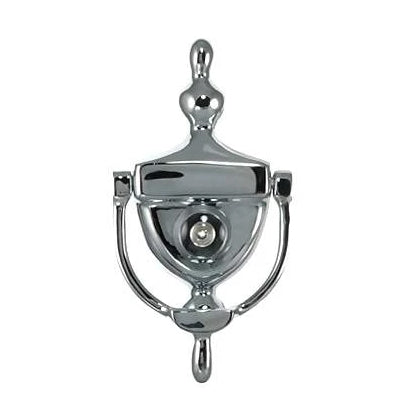 DELTANA 6 Inch (3 3/4 Inch c-c) Heritage Style Door Knocker (Polished Chrome Finish)