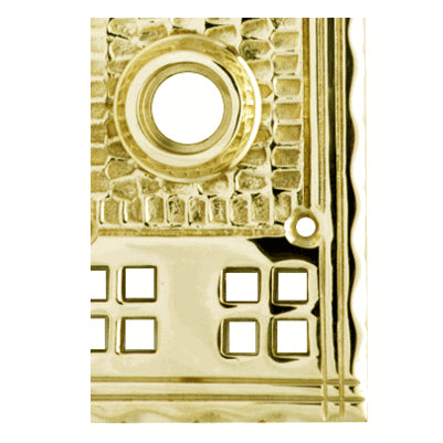 Copper Mountain Hardware Craftsman Style Solid Brass Rosette Plate (Polished Brass Finish)