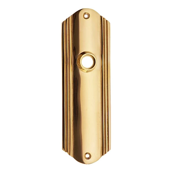 COPPER MOUNTAIN HARDWARE 7 Inch Solid Brass Art Deco Door Back Plate (Polished Brass Finish)