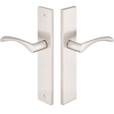 EMTEK Solid Brass Euro Style Dummy Pair Multi Point Lock Trim (Brushed Nickel Finish)