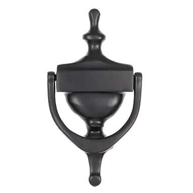 DELTANA 7 Inch (6 1/4 Inch c-c) Heritage Style Door Knocker (Flat Black Finish)