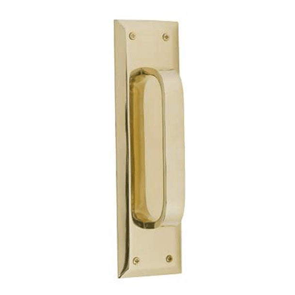 COPPER MOUNTAIN HARDWARE 10 Inch Quaker Style Door Pull Plate (Lacquered Brass Finish)