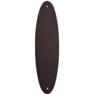 COPPER MOUNTAIN HARDWARE 11 Inch Solid Brass Traditional Oval Push Plate (Oil Rubbed Bronze Finish)