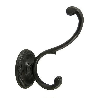 Copper Mountain Hardware Solid Brass Georgian Coat Hook (Oil Rubbed Bronze Finish)