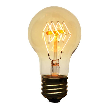 COPPER MOUNTAIN HARDWARE 4 1/4 Inch Diamond Pattern American Style Edison Bulb 40 Watt