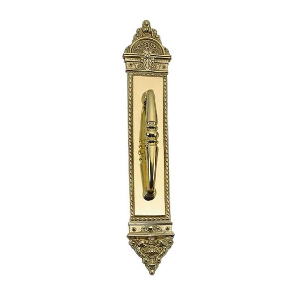 COPPER MOUNTAIN HARDWARE Solid Brass 16 1/4 Inch Victorian Door Pull (Polished Brass Finish)