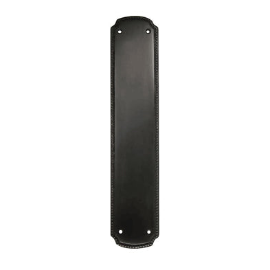 COPPER MOUNTAIN HARDWARE 11 1/2 Inch Solid Brass Beaded Push & Plate (Oil Rubbed Bronze Finish)