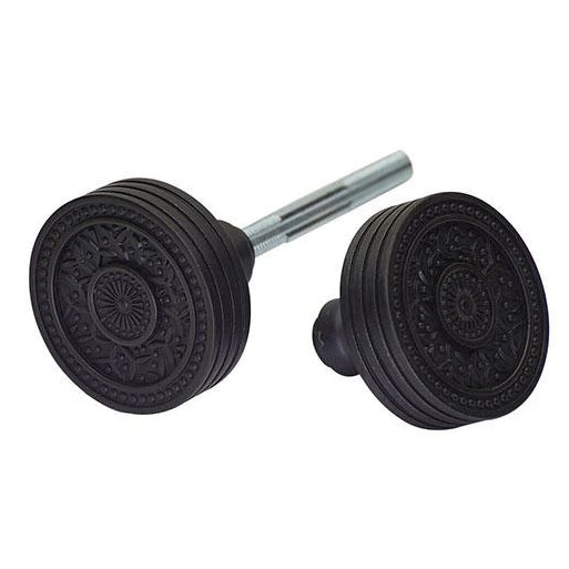 COPPER MOUNTAIN HARDWARE 2 1/4 Inch Rice Pattern Spare Door Knob Set (Oil Rubbed Bronze)