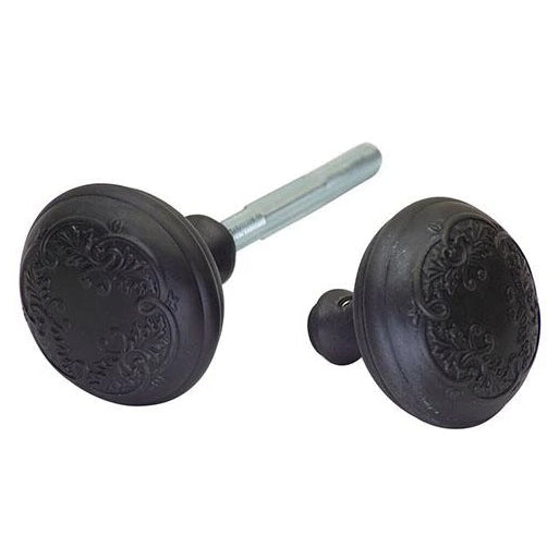 COPPER MOUNTAIN HARDWARE Traditional Floral Leaf Spare Door Knob Set (Oil Rubbed Bronze)