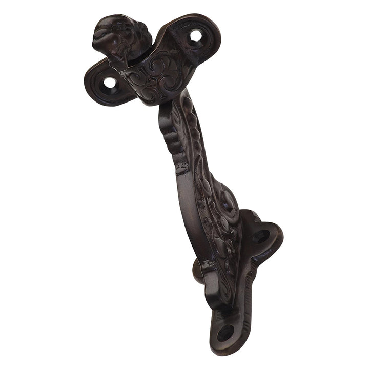 COPPER MOUNTAIN HARDWARE 4 Inch Solid Brass Lost Cast Wax Lion Head Stair Rail Bracket (Oil Rubbed Bronze Finish)