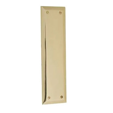 COPPER MOUNTAIN HARDWARE 10 Inch Quaker Style Push Plate (Polished Brass)