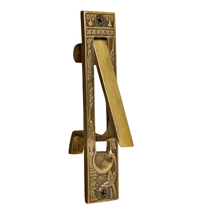 COPPER MOUNTAIN HARDWARE 5 Inch Solid Brass Broken Leaf Edge Pull (Antique Brass Finish)