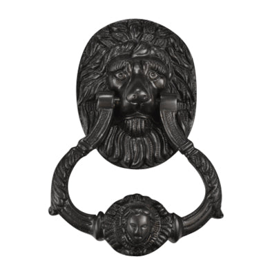 COPPER MOUNTAIN HARDWARE 7 1/2 Inch (3 3/4 Inch c-c) Large Ornate Lion Door Knocker (Oil Rubbed Bronze Finish)