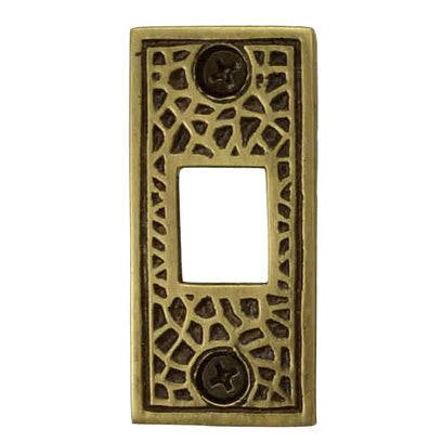 COPPER MOUNTAIN HARDWARE Solid Brass Craftsman Pocket Door Strike Plate (Antique Brass Finish)