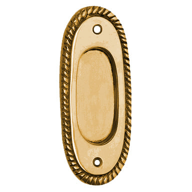 Copper Mountain Hardware 5 Inch Solid Brass Georgian Roped Cup Pull (Polished Brass Finish)