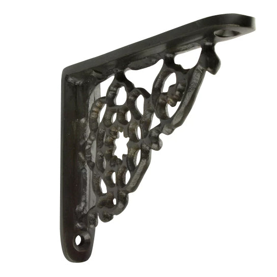 COPPER MOUNTAIN HARDWARE 4 Inch Solid Brass Star Shape Shelf Bracket (Oil Rubbed Bronze Finish)