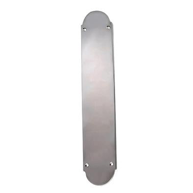 COPPER MOUNTAIN HARDWARE 12 Inch Solid Brass Traditional Arched Push Plate (Polished Chrome)