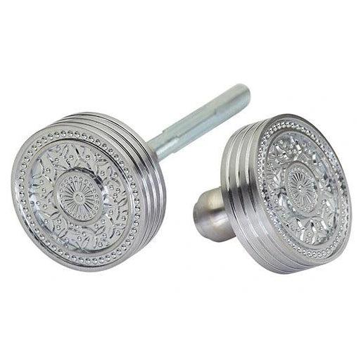 COPPER MOUNTAIN HARDWARE 2 1/4 Inch Rice Pattern Spare Door Knob Set (Brushed Nickel)